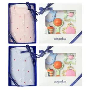 [갤러리아] (압소바출산,백일,돌,신생아내의세트)아네모네슬림내의+5종딸랑이세트(A1A-1038SET)