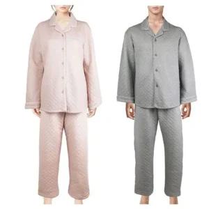 [갤러리아] [비비안]순면 3중직 엠보싱 기모 커플 파자마 잠옷 WP8874A MP8874A