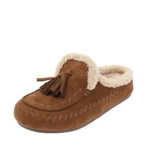 [갤러리아] 고세 여성 클래식 스웨이드 퍼 트위스트 스티치 포인트 뮬 OZO5F085 카멜 3CM