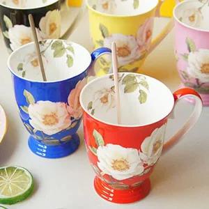 [골드스마일]커피머그세트 5개입 도자기 티컵 머그 다기세트 내열유리 자기