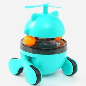 [골드스마일]고양이 자동 장난감 간식볼 블루그린 간식 서프라이즈 볼