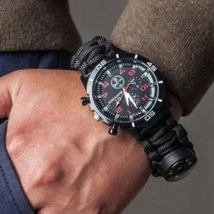 [하프클럽/]서바이벌 등산 다기능 시계 생존 손목시계 나침반