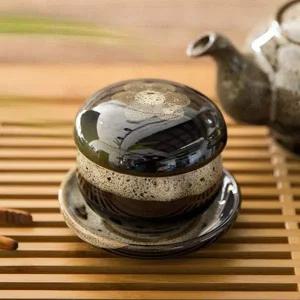 [골드스마일]이천도자기 이중시유 꼬마 다기 1조 세트 전통찻잔 선물용 다기잔