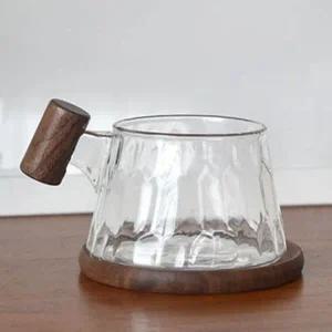 [골드스마일]사무실용 내열 유리 티컵 200ml 2개 세트 카페용머그 선물세트 예쁜컵