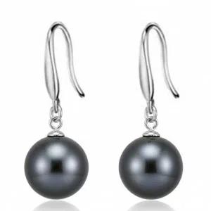 [골드스마일]자연주의 각인 담수 S925 백진주 핵진주 귀걸이 흑진주