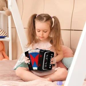 에어 버튼 아언 휴대용 아코디언 내구성 악기 초보자용 밸브 10 컴팩트