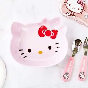 [골드스마일]헬로키티 넓고깊은 시리얼볼-핑크