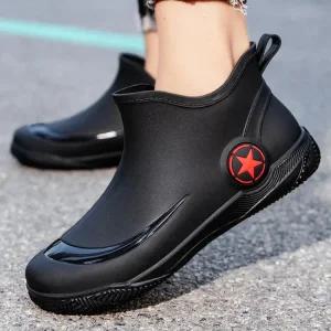 바다 내마모성 튜브 남성용 고무 방지 및 안감 강 장화 짧 신발을위한 새로운 낚시 달리기 양털