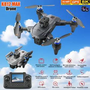RC 2025년형 HD 8K 와이파이듀얼 드론 화면 탑재항공 K812 선물용 촬영GPS5G 콥터