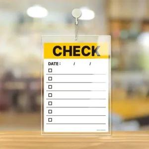 아크릴 걸이형 메모보드 CHECK1 알림 안내판 21x30cm 화이트판 WFKYA8T