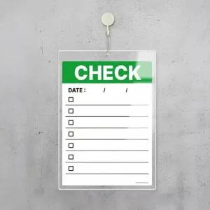 아크릴 걸이형 메모보드 CHECK4 알림 안내판 21x30cm 화이트판 WFKYA8Z