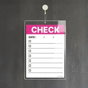 아크릴 걸이형 메모보드 CHECK3 알림 안내판 21x30cm 화이트판 WFKYA8X