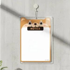 아크릴 걸이형 메모보드 NOTICE22 알림 안내판 21x30cm 화이트판 WFKYA95