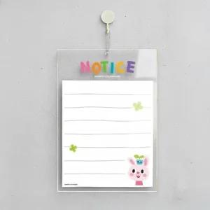 아크릴 걸이형 메모보드 NOTICE24 알림 안내판 21x30cm 화이트판 WFKYA9B