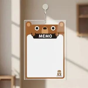 아크릴 걸이형 메모보드 MEMO4 알림 안내판 21x30cm 화이트판 WFKYA9H