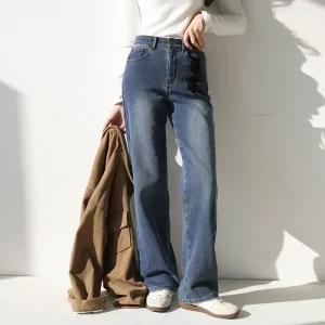 [피핀] 숏/중/롱 핫텐셀 밍크기모 세미 와이드 데님 #710574