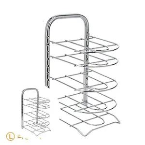 [골드스마일]후라이팬 정리선반 사각형 5단 주방수납 보관대 주방정리대