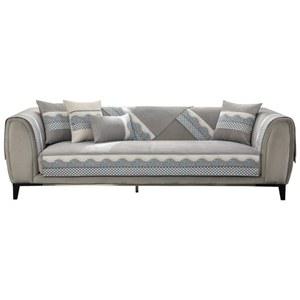 소파패드 극세사 3인용 4인용 워싱극세사 커버링 겨울 가죽라벨 소파 덮개 체커보드