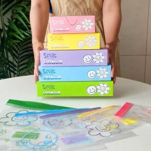 스마일 이중 지퍼백 세트 소형 35매+중형 35매+대형 20매+특대 15매+특특대 15매