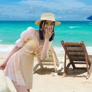 고품질 수영복 레이스 치마 스커트 비키니 리조트 수영장 (WFFUO5M)