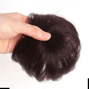 남자정수리가발 레드브라운 남성 인모 정수리 가발 탑커버 부분가발