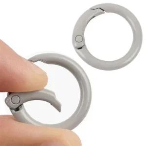 원터치 단어장 링 24mm 그레이 10P 카드 메모지 고리 링고리