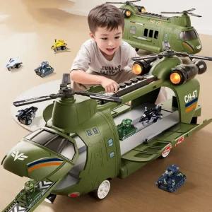 관성 수송 무선RC 소리와 퍼즐 장난감 배출 소년 빛 충전식 모델 궤도 헬리콥터 항공기 군사 시이션