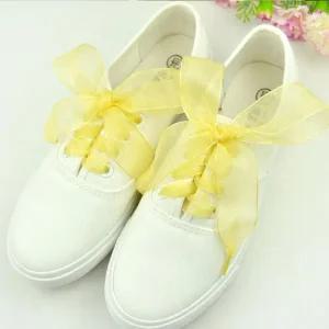 [룽스]리본 장식 신발끈 레이스 악세사리 꽃