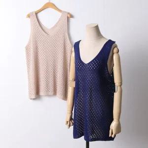 빅사이즈여성의류 405 클릭망사스카시베스트 DEBD535 (WFG2HJT)