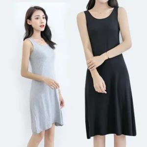 A라인 드레스 나시 이너 원피스 꾸안꾸 데일리 민소매 (WFFUNPA)