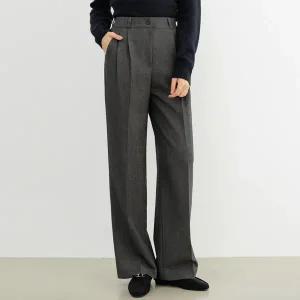 [데드라](88size)쿠지투핀턱슬랙스 PTE6049_DC