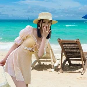 고품질 수영복 레이스 치마 스커트 비키니 리조트 수영장 (WFFUO5M)