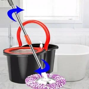 고품질 밀대 막대 회전 스핀업 극세사 대걸레 통돌이 걸레 (WFFUOEF)