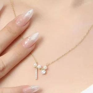 [라일리쥬얼리] Rly (비쥬홀릭) 실버925 골드도금 진주볼 여자목걸