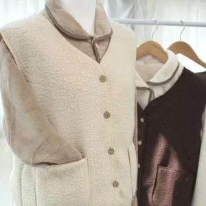 [라일리여성의류] Rly 수면조끼 히트 후리스 뽀글이 조끼 퍼