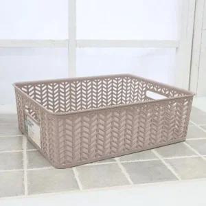 헤링본바스켓5호오픈형  색상랜덤) 메쉬바구니 바스켓 다용도바구니 소품바구니