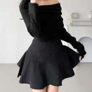 [다잇템] 여성 후레아 쁘띠 귀여운 치마 에이라인 팬츠 내장