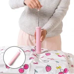 압축팩전용 수동공기빼기 압축기 1개-색상랜덤발송 여행용수동압축기 압축팩진공압축기