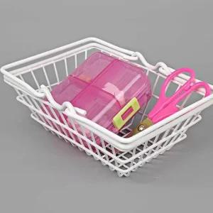 정리 악세사리 바스켓 철제 책상 와이어 바구니 화장대 정리 인형바구니