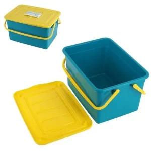 손잡이+뚜껑 다용도 바구니-중 소풍 나들이 물건정리 수납바구니 정리바구니 바스켓