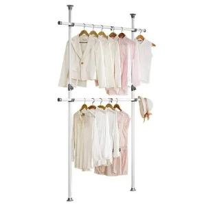 2단행거 2007호 파이프 행거봉 옷걸이수납 벽행거 옷 시스템행거 원룸행거 폴행거