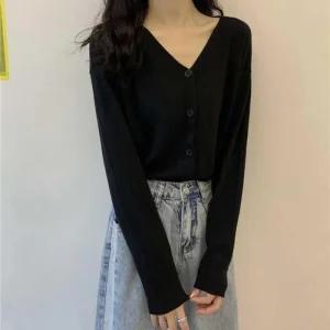 [라일리여성의류] Rly 여성 4컬러 봄 가을 데일리 브이넥 여리핏 가디