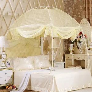 베이지 3인용 텐트형 모기장 180X200cm 바닥일체형 침대모기장 거실모기장 모기텐트