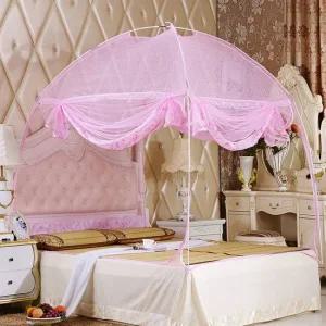 핑크 2인용 텐트형 모기장 150X200cm 바닥일체형 침대모기장 거실모기장 모기텐트