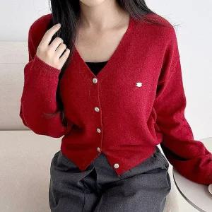 [라일리여성의류] Rly 여자 브이넥 데일리 가디건 간절기 아우터