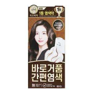 엘지 리엔 흑모비책 바로거품 간편염색 흑갈색 1개 염색약