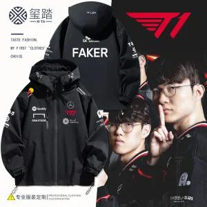 레이싱 자켓 재킷 점퍼 유니폼 모터팀 2025년 신규 T1 팀 S15 월드 챔피언십 상품 블랙 페이커의 세임 스타
