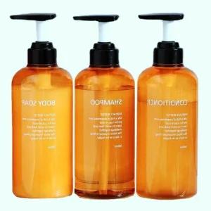 리필용기 노랑 욕실 3종 디스펜서 호텔욕실용품 호텔욕실용품 욕실디스펜서 샴푸디스펜서