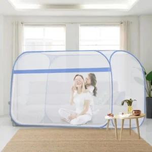 1인용 싱글 모기장 원터치 모기장 텐트 바닥겸용 바닥있는모기장 범퍼침대모기장