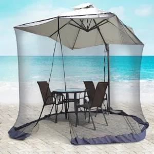 파라솔 모기장 카페 캠핑 테라스 야외 대형 방충망 모기장 모기장텐트 대형모기장